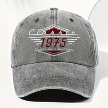 Load image into Gallery viewer, Personalized Washed Denim Cap Custom Emblem Gift for Dad
