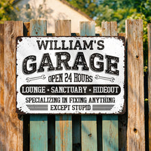 Load image into Gallery viewer, Personalized Metal Sign Custom Name Garage Decor Gift for Dad
