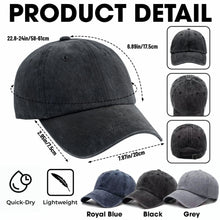 Load image into Gallery viewer, Personalized Washed Denim Cap Custom Name Gift for Him

