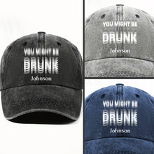 Load image into Gallery viewer, Personalized Washed Denim Cap Custom Name Gift for Him
