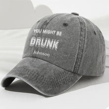 Load image into Gallery viewer, Personalized Washed Denim Cap Custom Name Gift for Him

