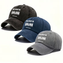 Load image into Gallery viewer, Personalized Washed Denim Cap Custom Name Gift for Him
