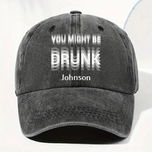 Load image into Gallery viewer, Personalized Washed Denim Cap Custom Name Gift for Him
