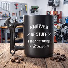 Load image into Gallery viewer, Personalized Mechanic Coffee Mug with Wrench Handle Gift for Him
