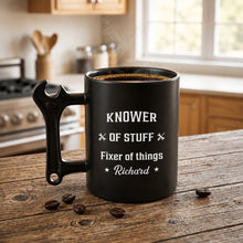 Load image into Gallery viewer, Personalized Mechanic Coffee Mug with Wrench Handle Gift for Him
