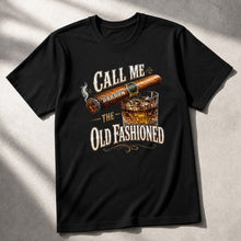 Load image into Gallery viewer, Personalized Cigar and Whiskey Glass T-Shirt Hoodie Gift for Him
