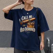 Load image into Gallery viewer, Personalized Cigar and Whiskey Glass T-Shirt Hoodie Gift for Him
