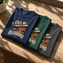 Load image into Gallery viewer, Personalized Cigar and Whiskey Glass T-Shirt Hoodie Gift for Him

