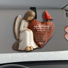 Load image into Gallery viewer, Personalized Wood Heart Car Visor Clip Memorial Gift for Mom
