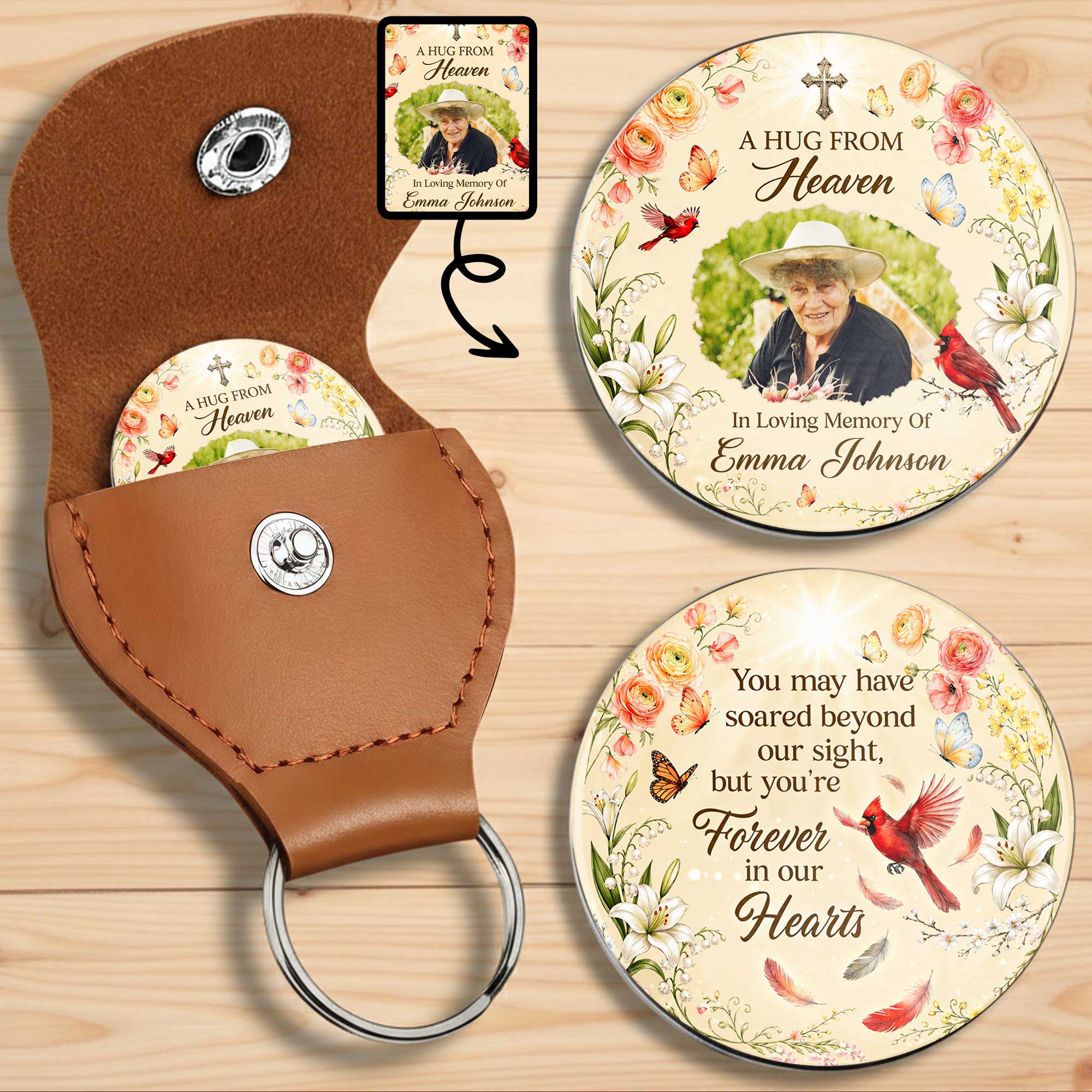 Personalized Pocket Hug Custom Memory Token Gift for Family