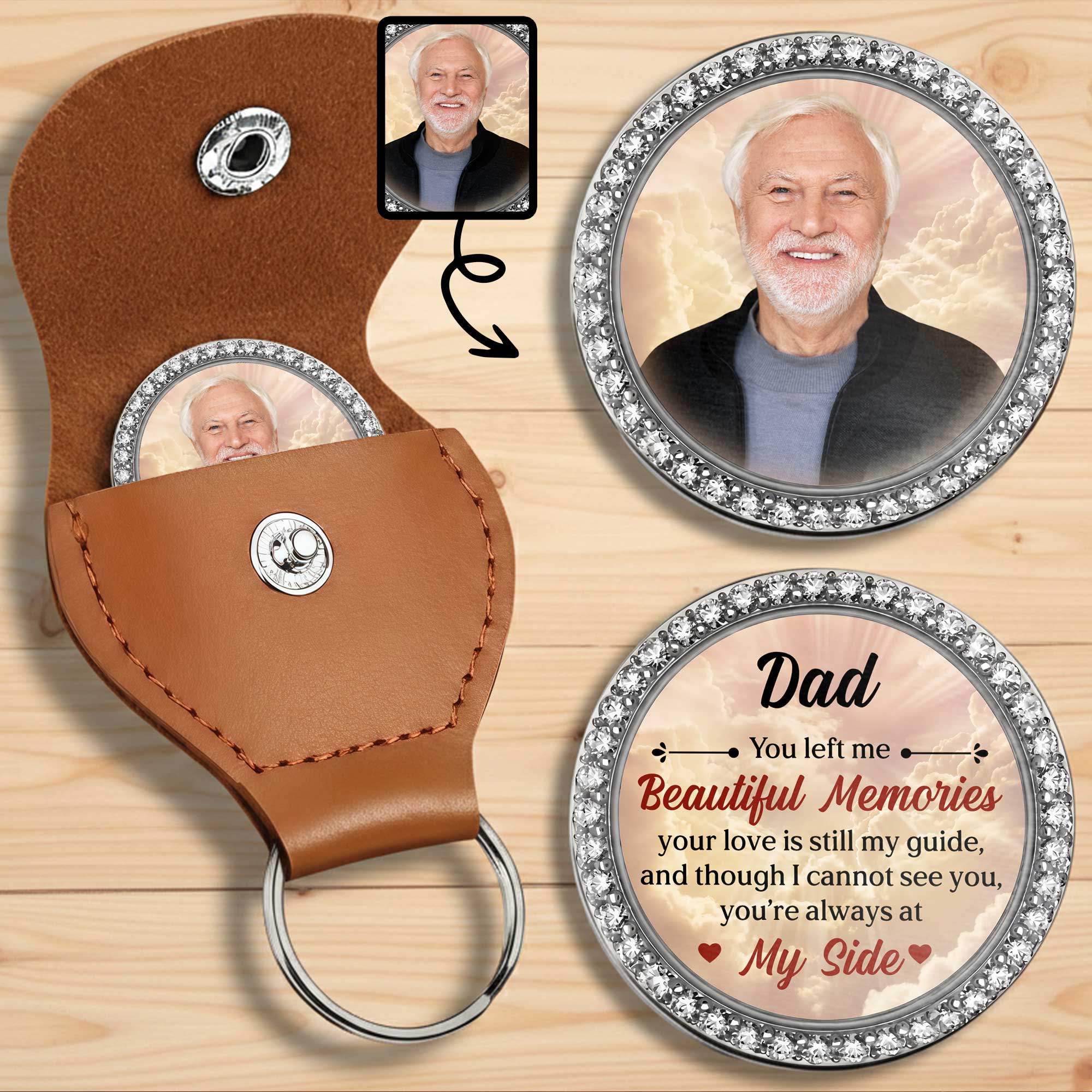 Personalized Custom Pocket Hug Memorial Gift for Dad | Keepsake