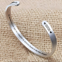 Load image into Gallery viewer, Personalized Stainless Steel Bracelet Cuff Custom Name Gift for Memorial
