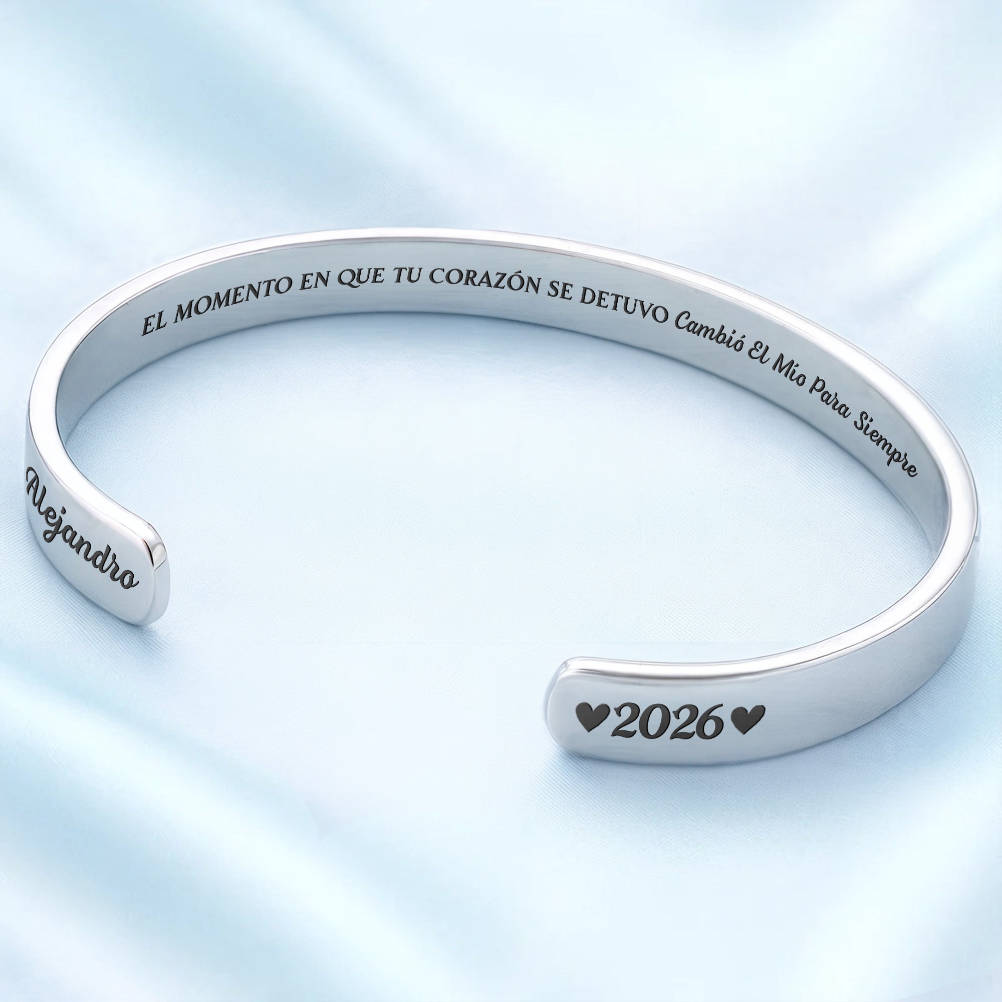 Personalized Stainless Steel Bracelet Cuff Custom Name Gift for Memorial