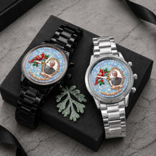 Load image into Gallery viewer, Personalized Men's Watch Custom Photo Gift for Dad Memorial
