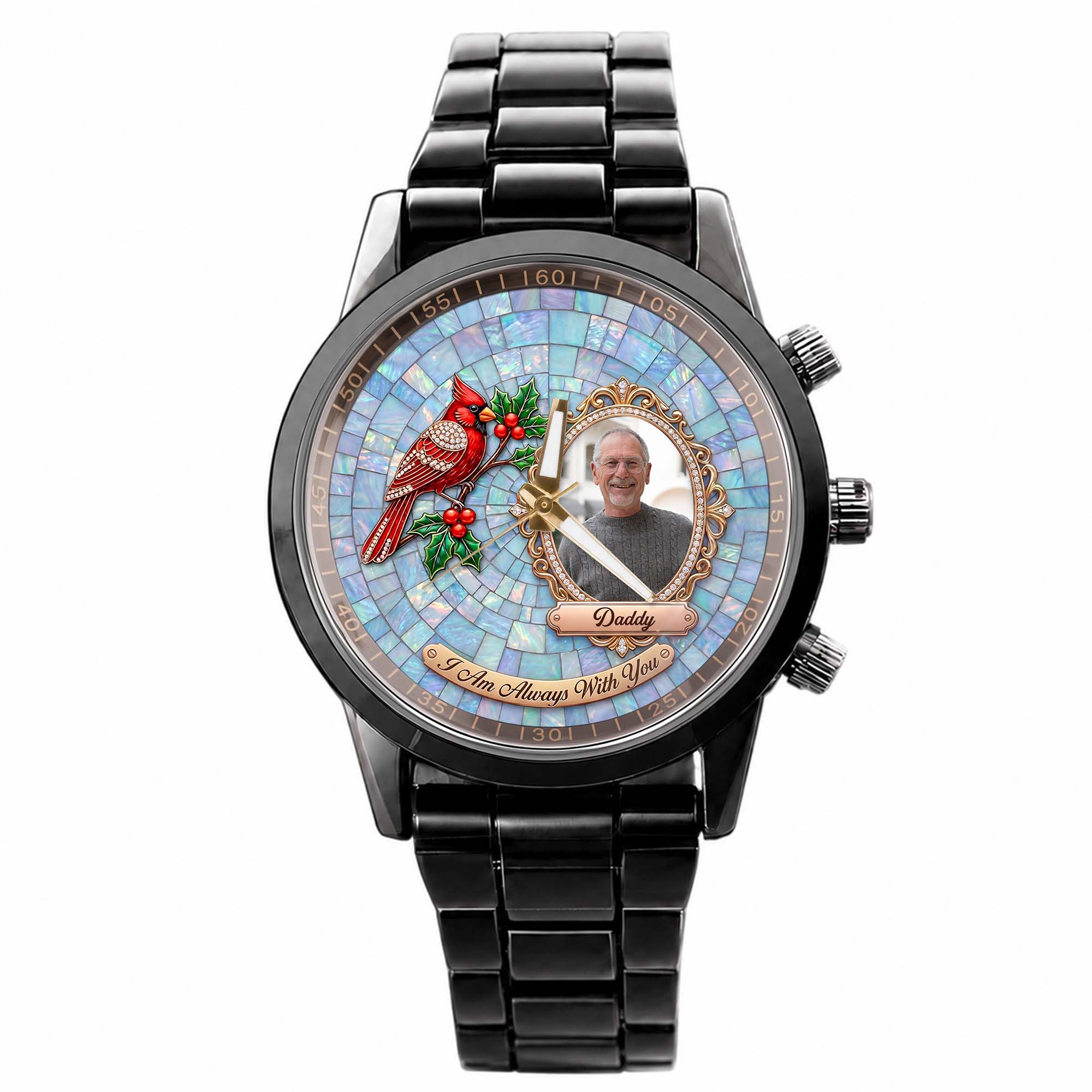 Personalized Men's Watch Custom Photo Gift for Dad Memorial