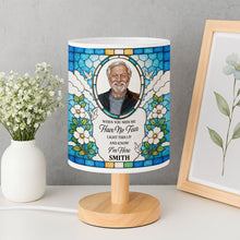 Load image into Gallery viewer, Personalized Memorial Fabric Lamp Doves Custom Name Gift
