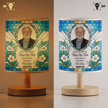 Load image into Gallery viewer, Personalized Memorial Fabric Lamp Doves Custom Name Gift

