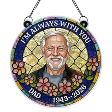 Load image into Gallery viewer, Personalized Suncatcher Memorial Gift for Dad | Custom Flowers
