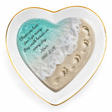 Load image into Gallery viewer, Personalized Heart Shaped Jewelry Dish Custom Name Gift for Memorial
