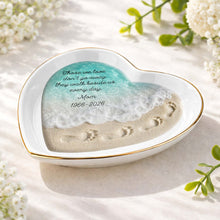 Load image into Gallery viewer, Personalized Heart Shaped Jewelry Dish Custom Name Gift for Memorial
