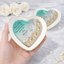 Load image into Gallery viewer, Personalized Heart Shaped Jewelry Dish Custom Name Gift for Memorial
