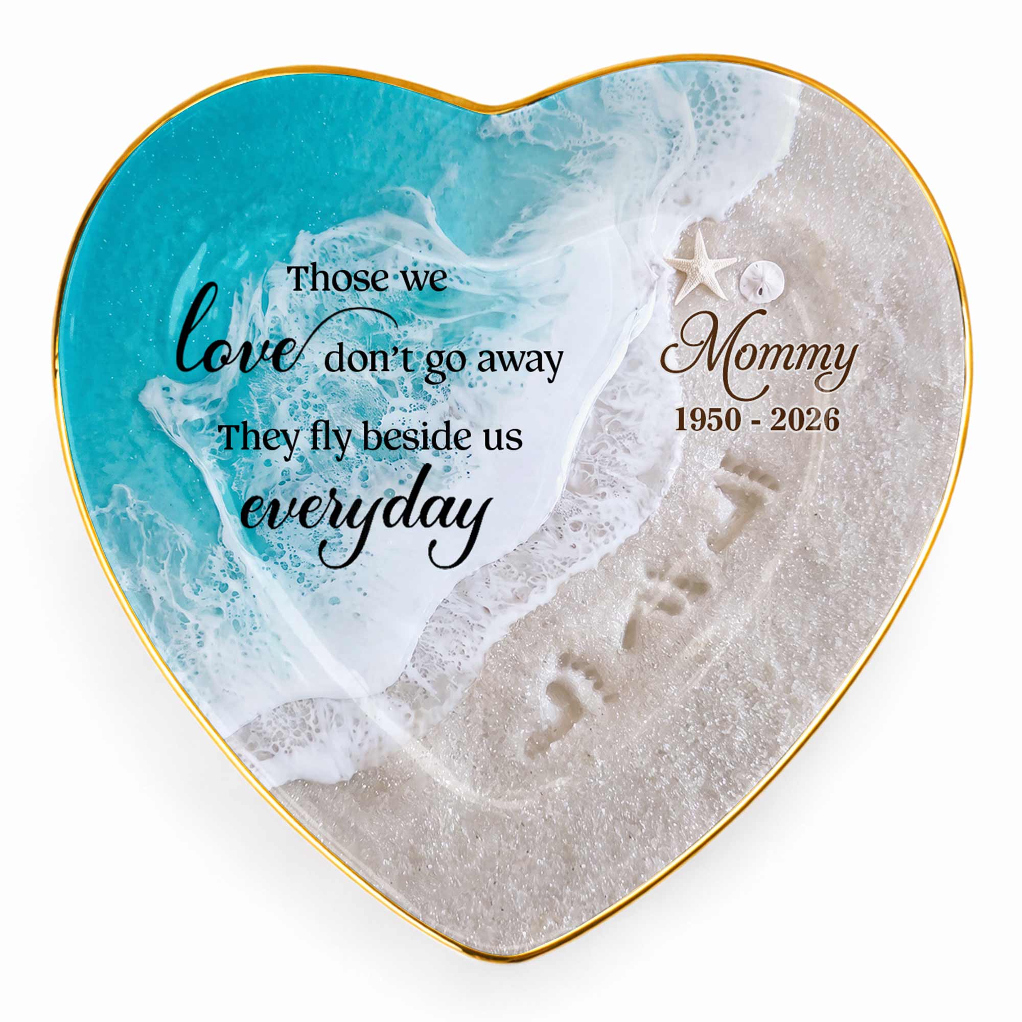 Personalized Heart Jewelry Dish Custom Name Gift for Mom