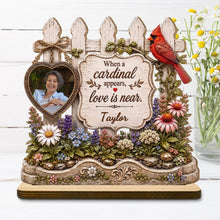 Load image into Gallery viewer, Personalized 2-Layer Wood Plaque Custom Name Cardinal Gift
