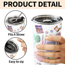 Load image into Gallery viewer, Personalized 20oz Stainless Steel Tumbler Yarn Love Gift for Crafters
