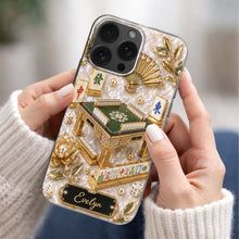 Load image into Gallery viewer, Personalized Clear Phone Case for Mahjong Lovers | Custom Name Gift
