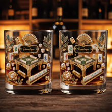 Load image into Gallery viewer, Personalized Custom Whiskey Glass with Gold Tiles for Dad
