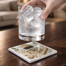 Load image into Gallery viewer, Personalized Mahjong Ceramic Coaster Custom Name Gift for Hobbyists
