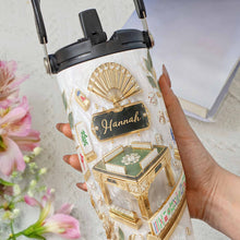 Load image into Gallery viewer, Personalized 30oz Mahjong Tumbler with Handle Gift for Game Lovers
