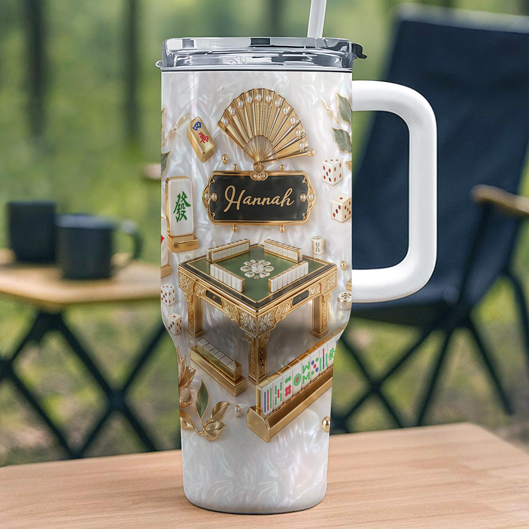 Personalized 40oz Stainless Steel Tumbler Custom Name Gift for Game Lovers