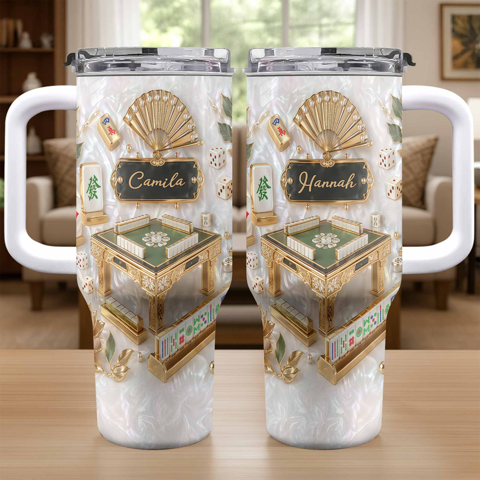 Personalized 40oz Stainless Steel Tumbler Custom Name Gift for Game Lovers
