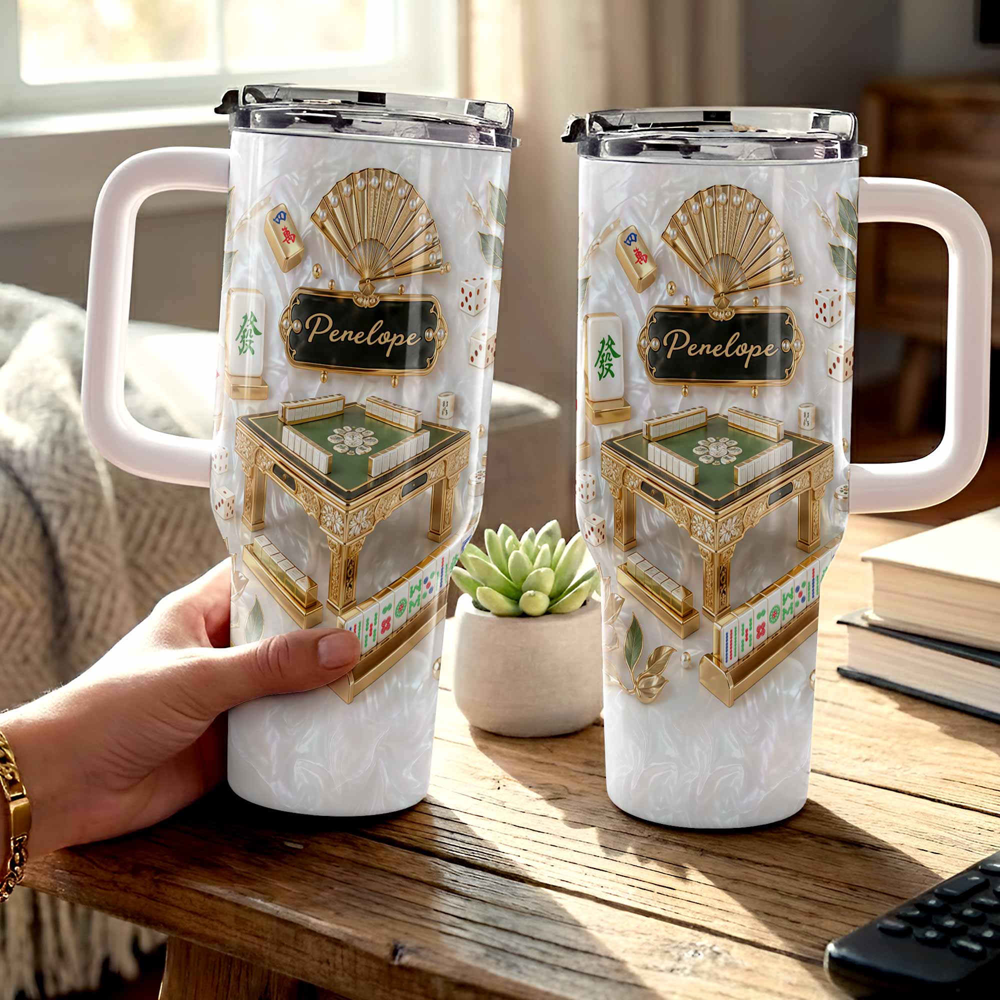 Personalized 40oz Stainless Steel Tumbler Custom Name Gift for Game Lovers