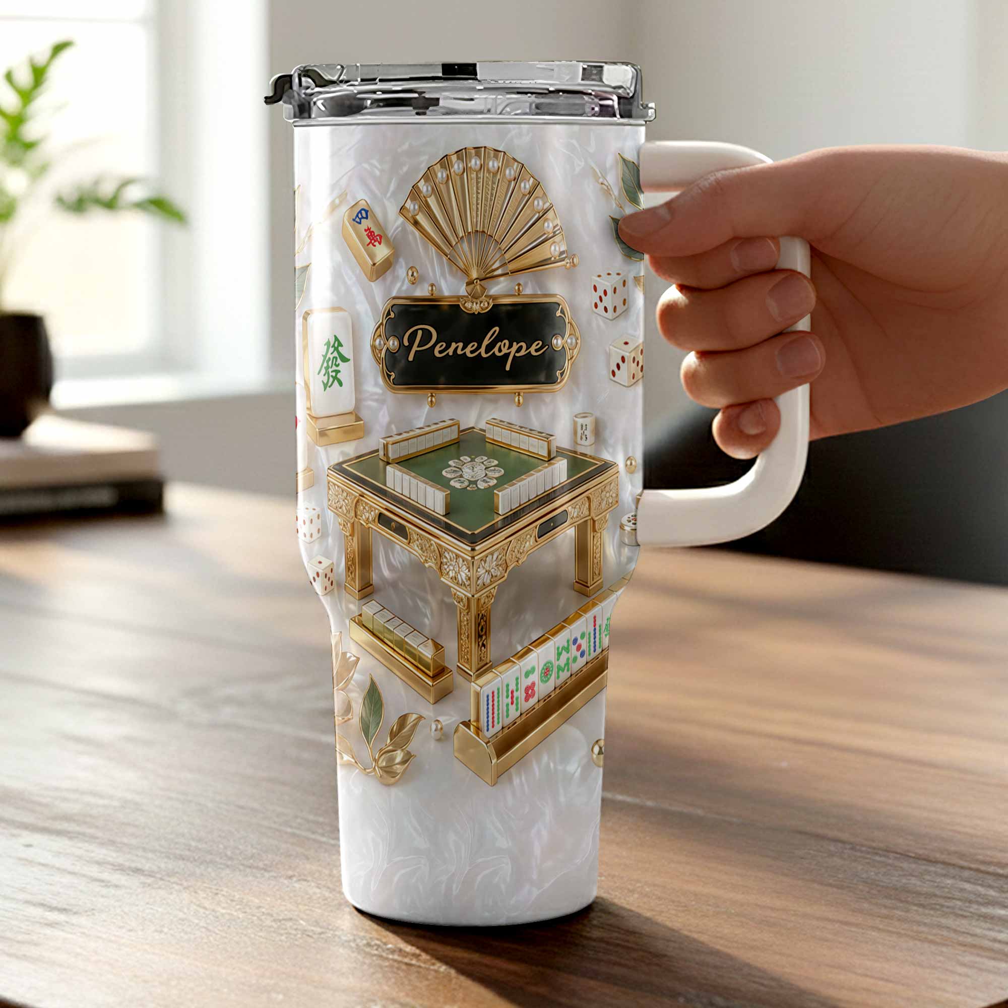 Personalized 40oz Stainless Steel Tumbler Custom Name Gift for Game Lovers