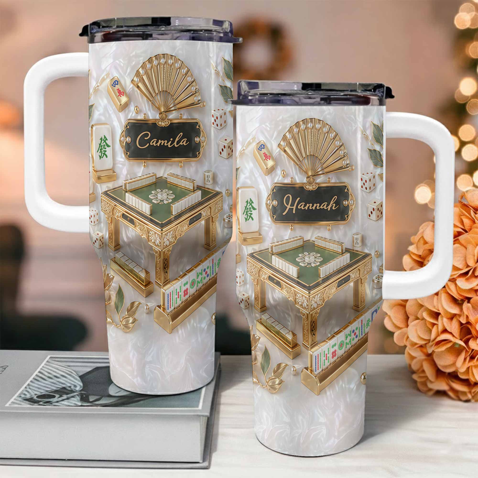 Personalized 40oz Stainless Steel Tumbler Custom Name Gift for Game Lovers