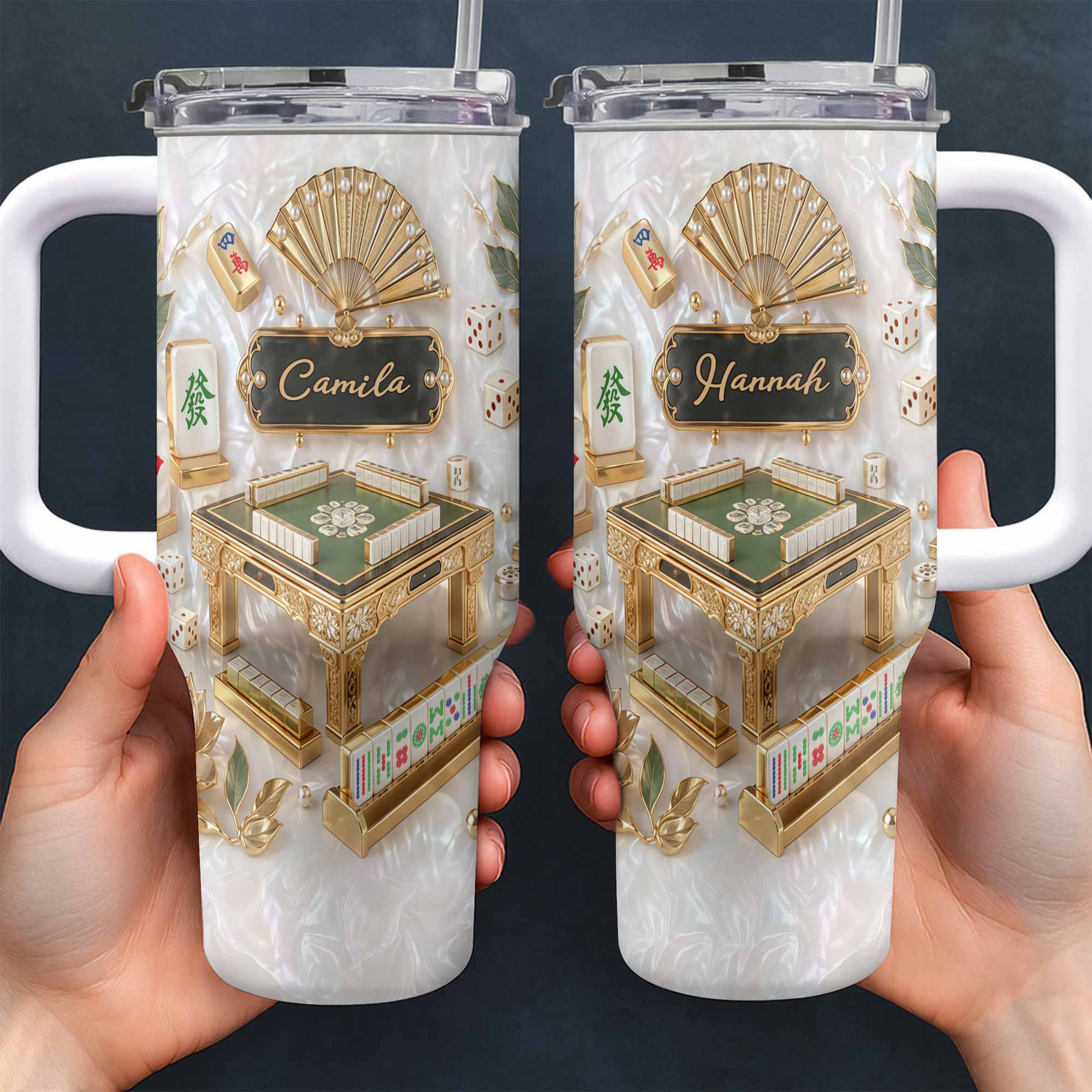 Personalized 40oz Stainless Steel Tumbler Custom Name Gift for Game Lovers