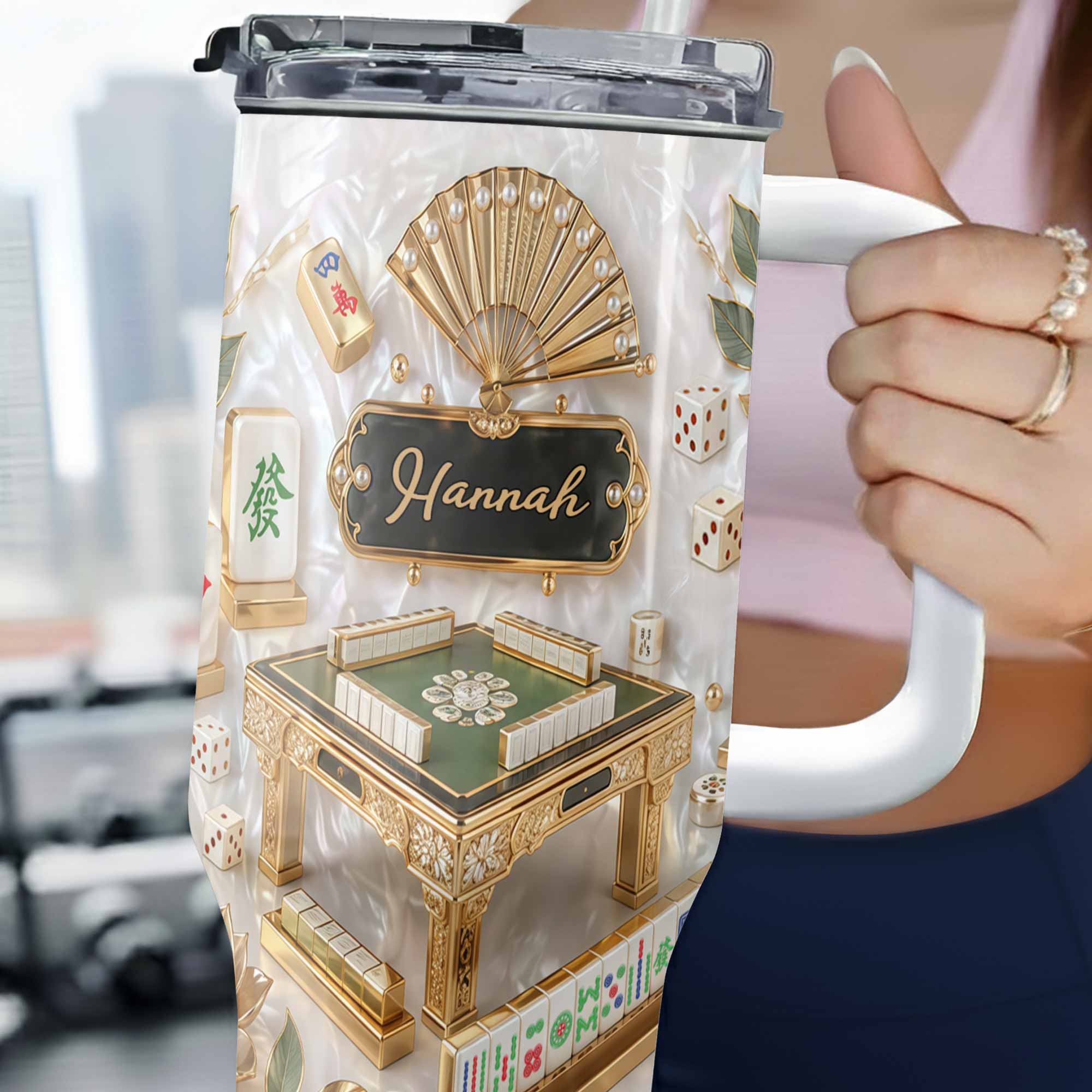 Personalized 40oz Stainless Steel Tumbler Custom Name Gift for Game Lovers