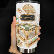 Load image into Gallery viewer, Personalized Mahjong Tumbler 20oz Custom Name Gift for Game Lovers
