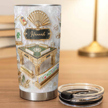 Load image into Gallery viewer, Personalized Mahjong Tumbler 20oz Custom Name Gift for Game Lovers
