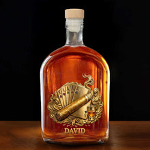 Load image into Gallery viewer, Personalized Whiskey Bottle Custom Name Home Bar Gift for Dad

