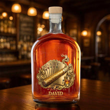 Load image into Gallery viewer, Personalized Whiskey Bottle Custom Name Home Bar Gift for Dad
