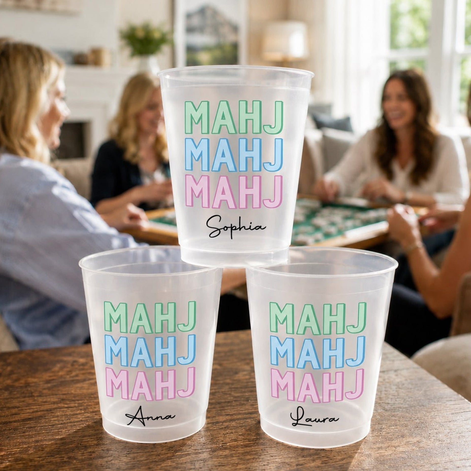 Personalized Frosted Cups Custom Game Night Gift for Friends