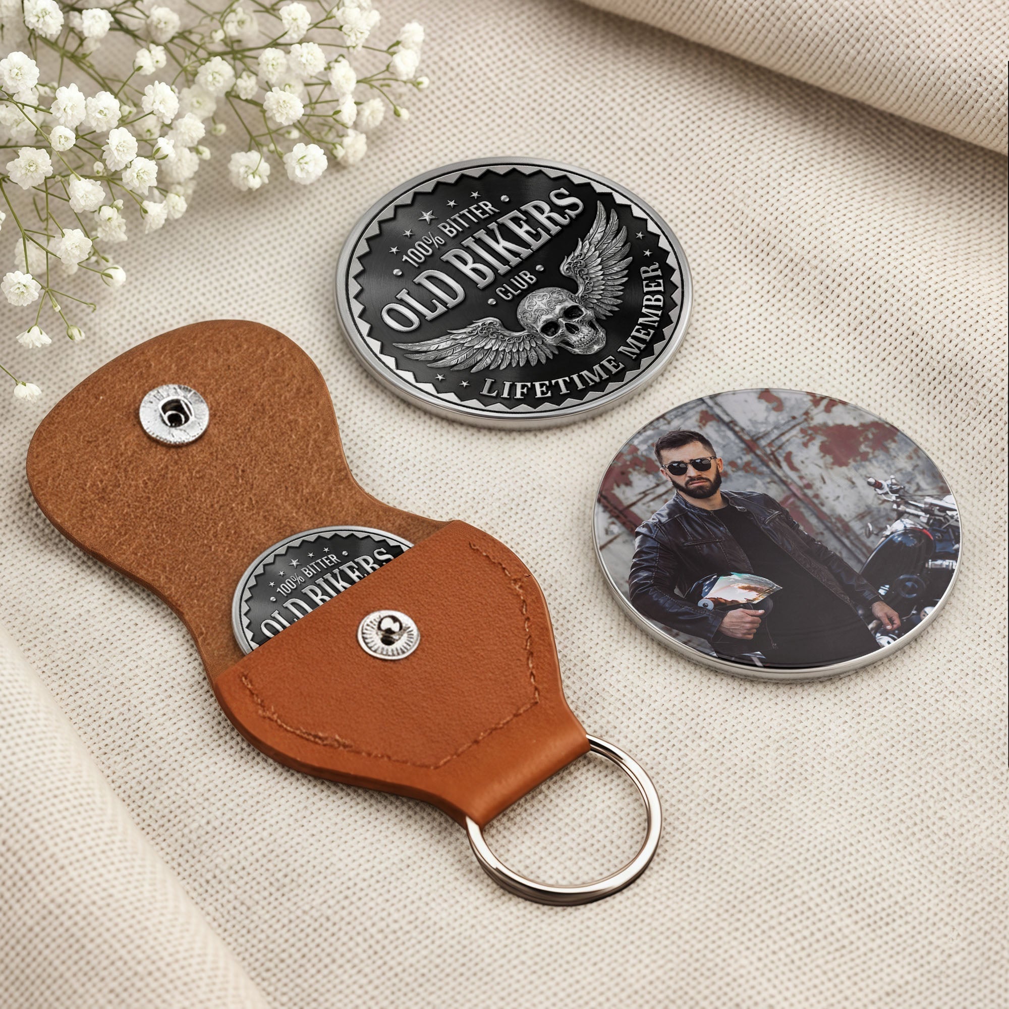 Personalized Pocket Hug for Bikers Custom Keepsake Gift