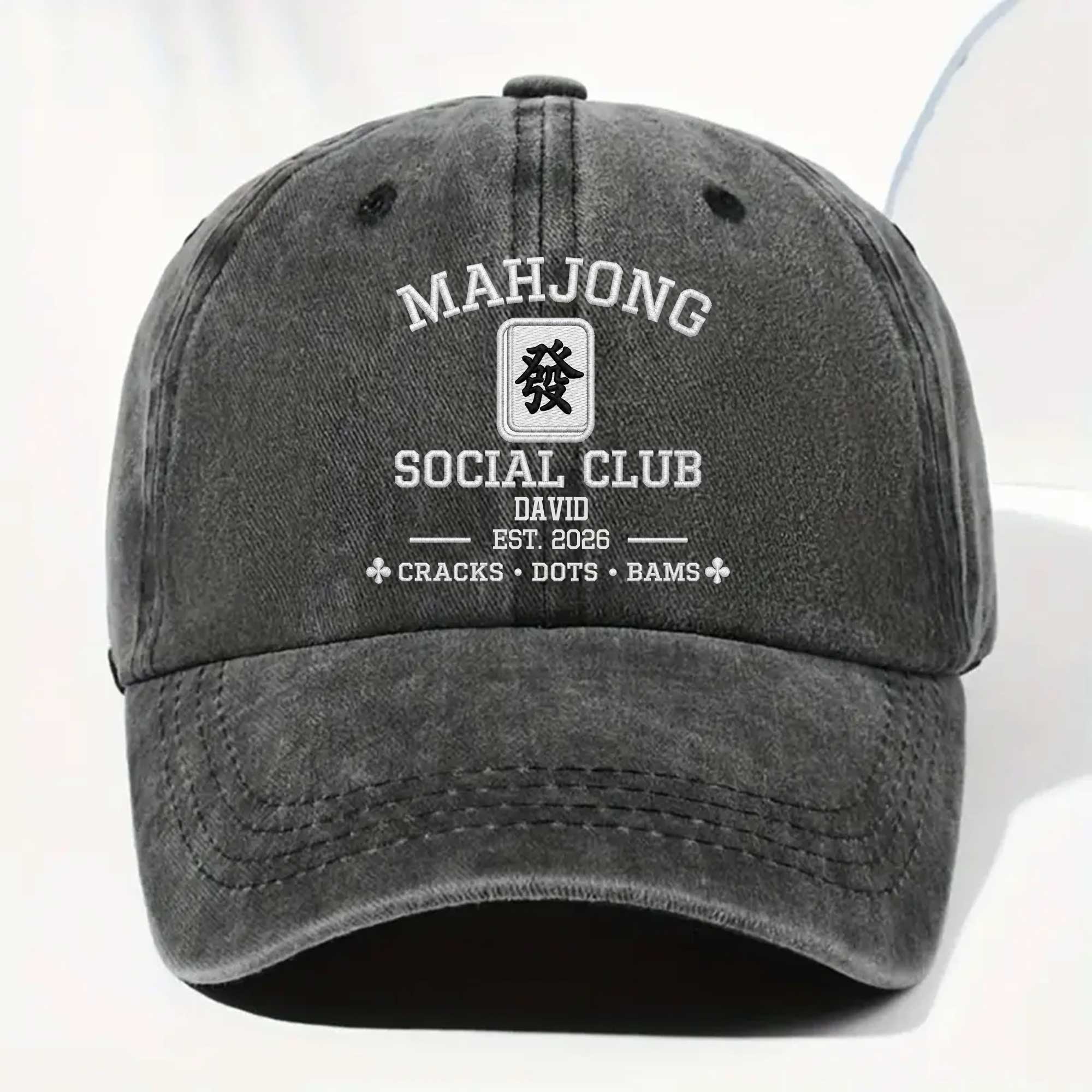 Personalized Washed Denim Cap Custom Name Game Lover Gift