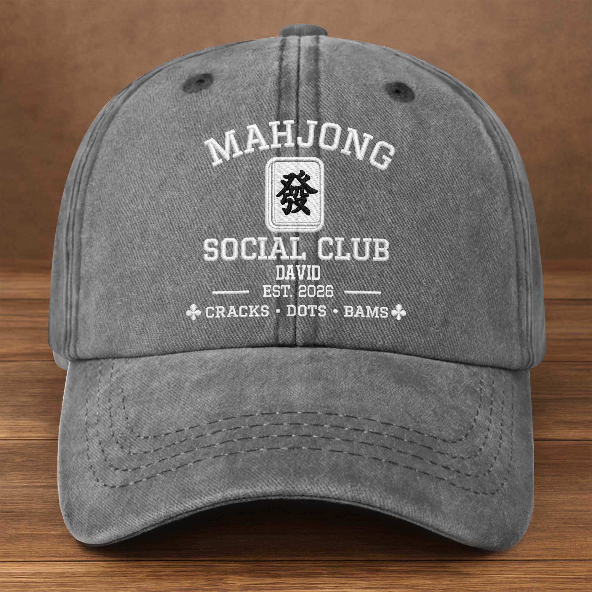 Personalized Washed Denim Cap Custom Name Game Lover Gift