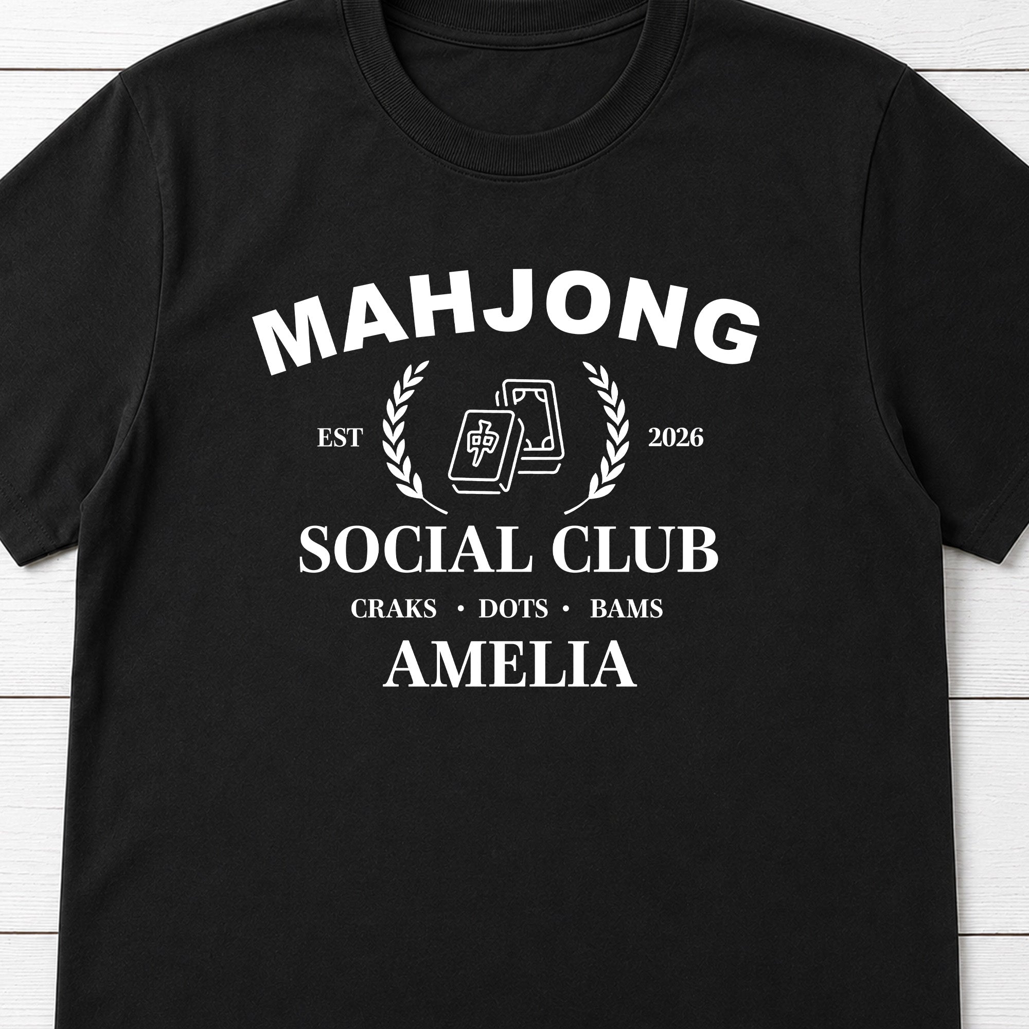 Personalized Mahjong Social Club T-shirt & Hoodie Custom Name Gift