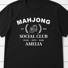 Load image into Gallery viewer, Personalized Mahjong Social Club T-shirt &amp; Hoodie Custom Name Gift
