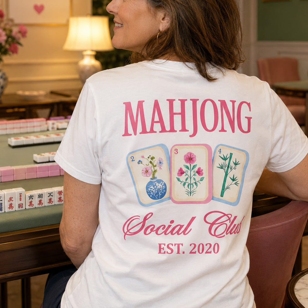 Personalized Mahjong T-Shirt Custom Front & Back Gift for Him
